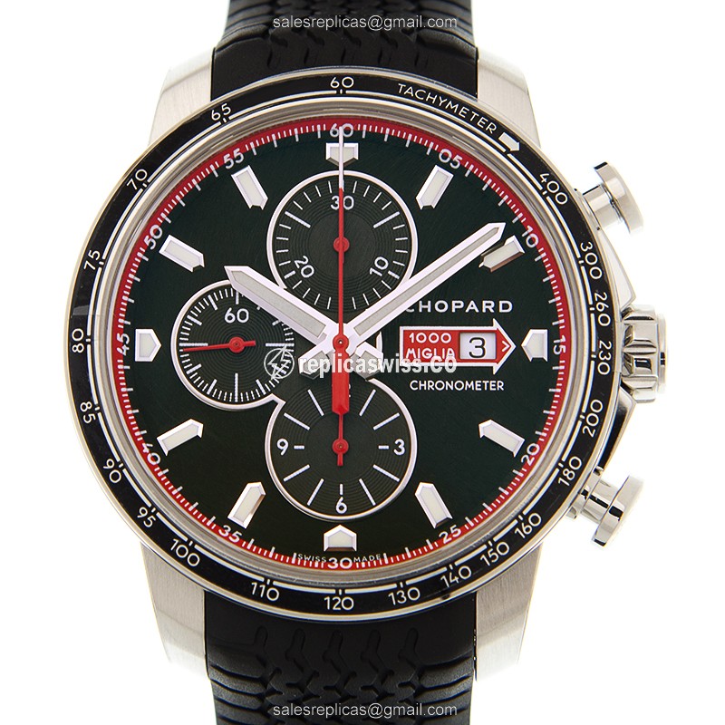 Chopard Mille Miglia GT XL - Automatic - Black Dial - Steel Case - Rubber Black Strap - Luxury Replica MILLE MIGLIA GT XL Watch